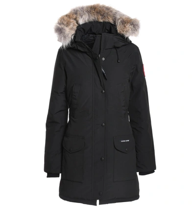 Shop Canada Goose Arctic Trillium Fur Trimmed Hooded Parka In Black
