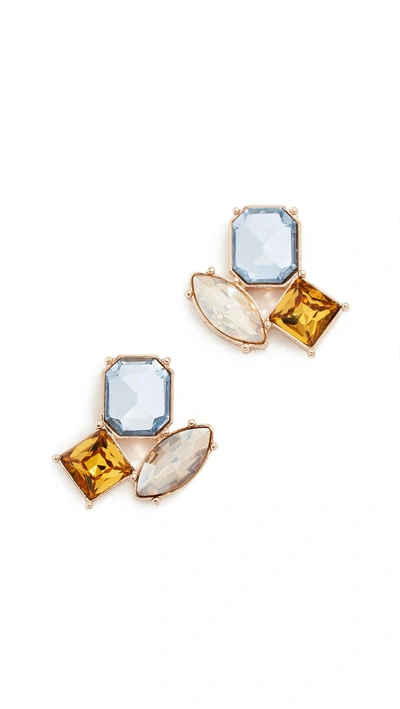 Shop Baublebar Emalia Stud Earrings In Light Blue