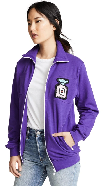 Shop Michaela Buerger Collared Jacket In Purple