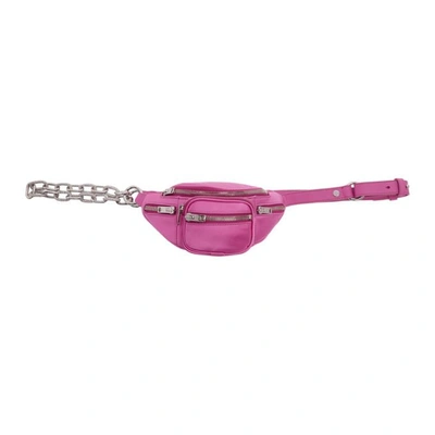 Shop Alexander Wang Pink Mini Satin Attica Fanny Pouch In 675 Azalea