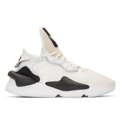 Shop Y-3 White And Black Kaiwa Sneakers In White/black