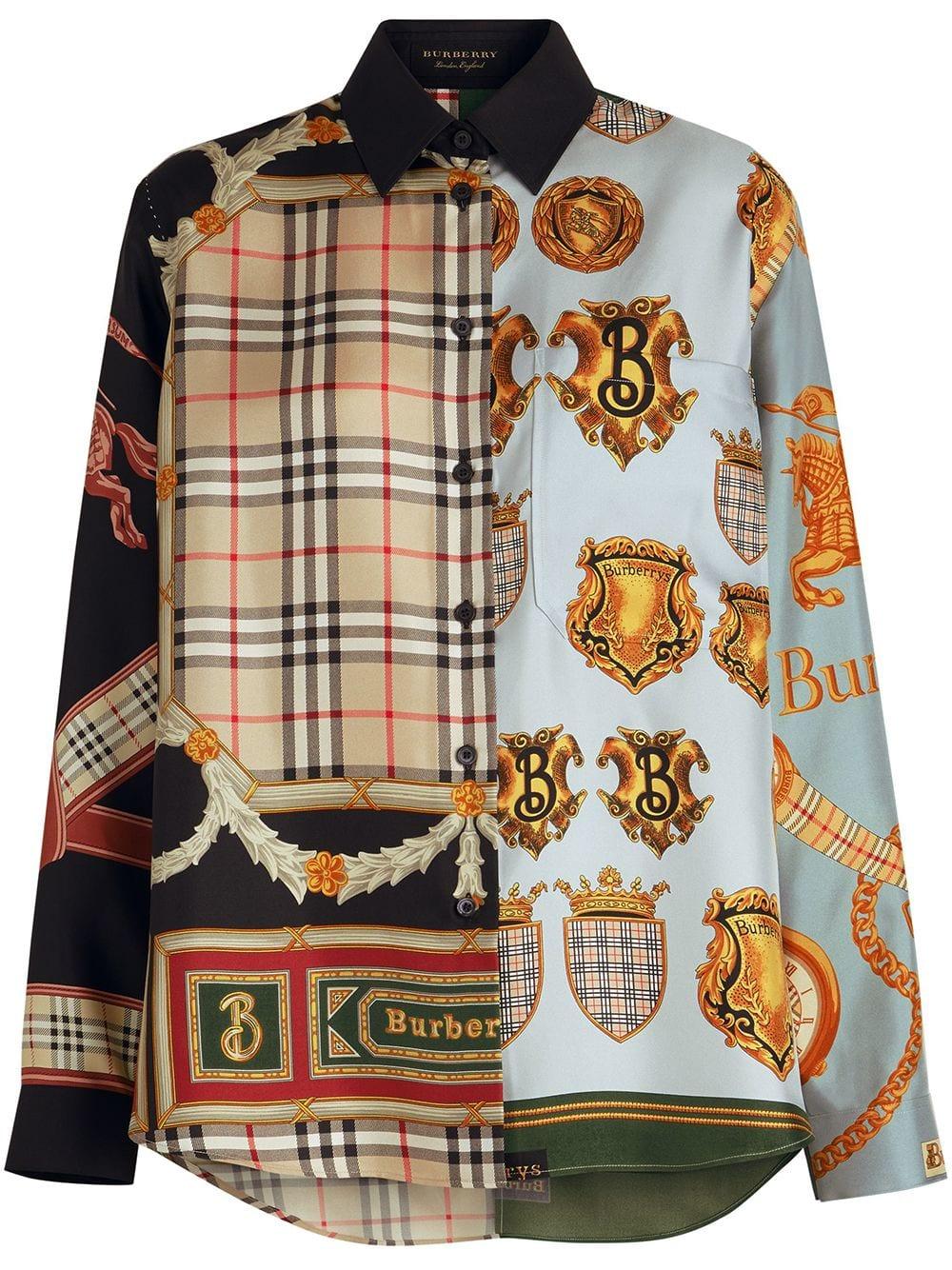 Принт Барбери Burberry рубашка