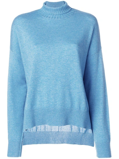 Shop Pinko Turtleneck Sweater In Blue