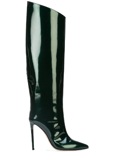 Shop Alexandre Vauthier Pointed High Heel Boots In Green