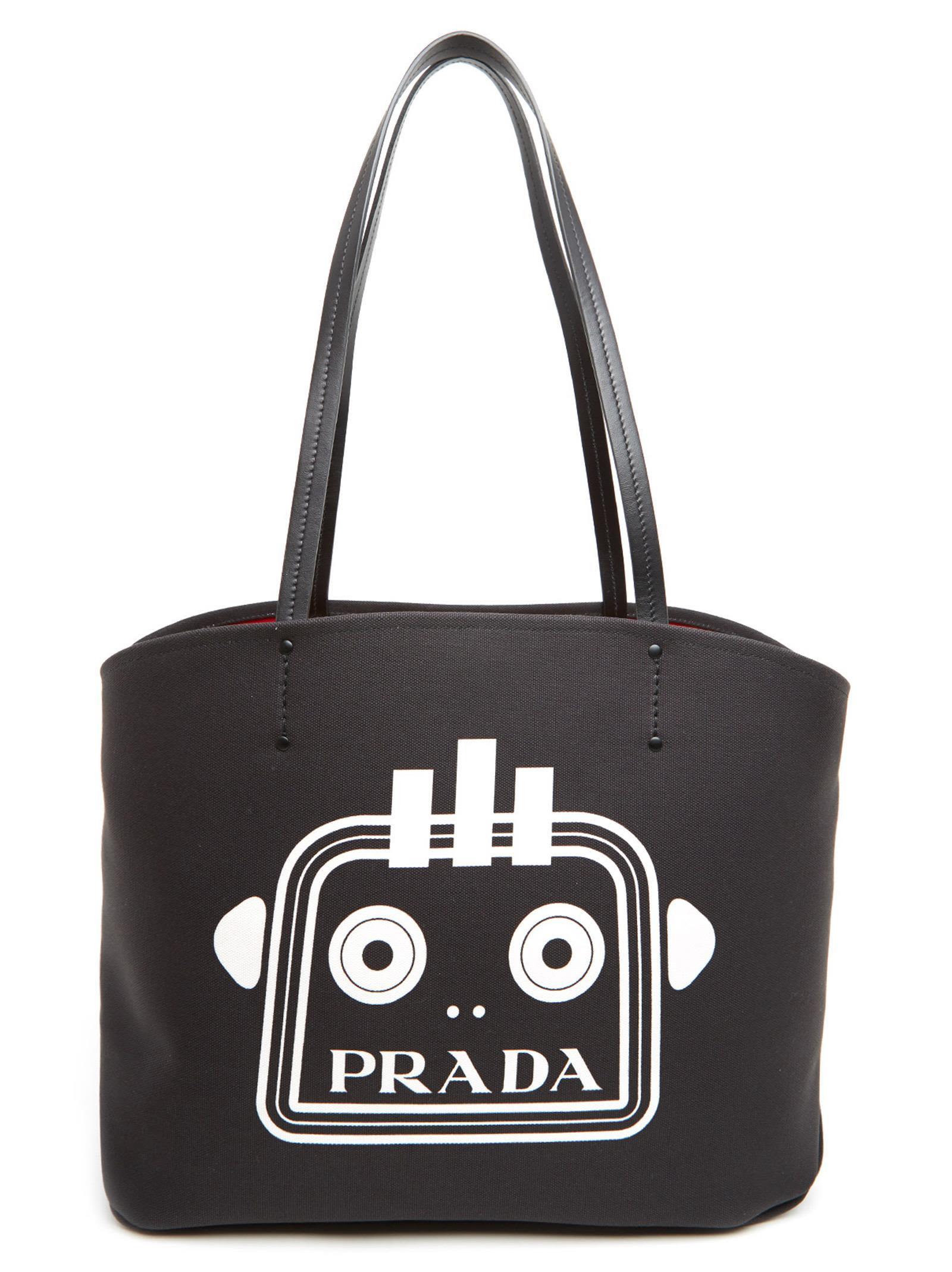 prada robot tote bag
