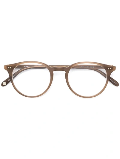 Shop Garrett Leight Clune Glasses In Brown