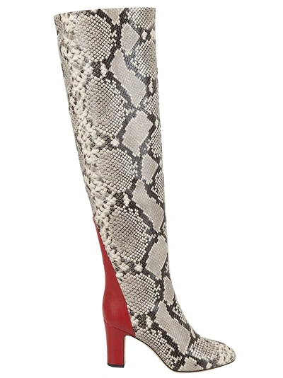 Shop Gia Couture Snakeskin Pattern High Boots In Pitonato