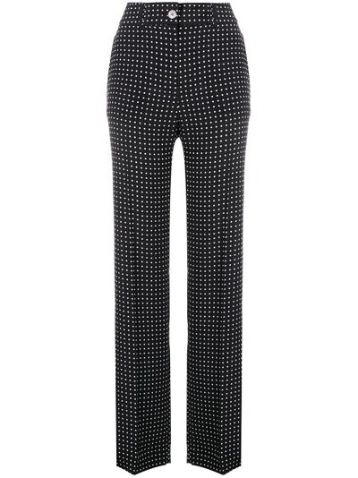 Shop Equipment Flared Polka Dot Trousers - Black