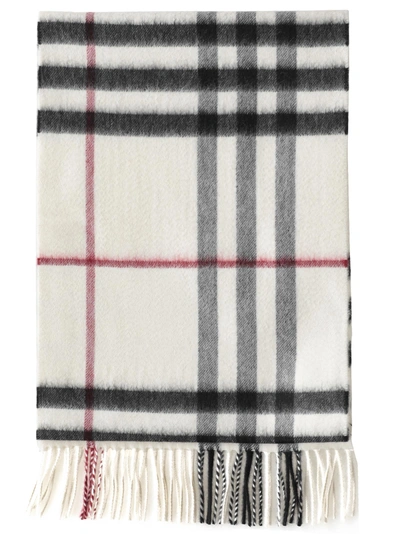 Shop Burberry Giant Icon Scarf In White
