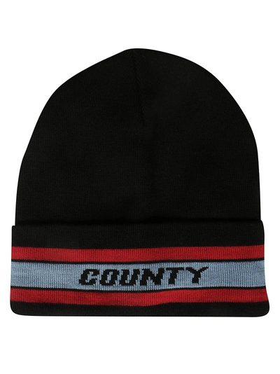 Shop Marcelo Burlon County Of Milan Color Block Beanie In Nero