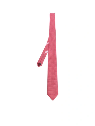 Shop Ferragamo Patterned Tie In Red