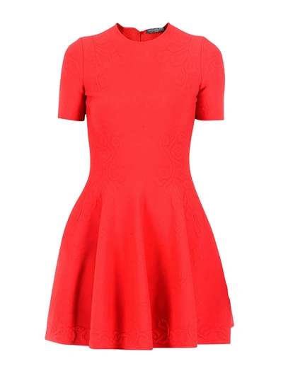 Shop Alexander Mcqueen Red Mini Dress