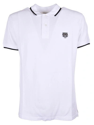 Shop Kenzo Tiger Polo Shirt In Blanc