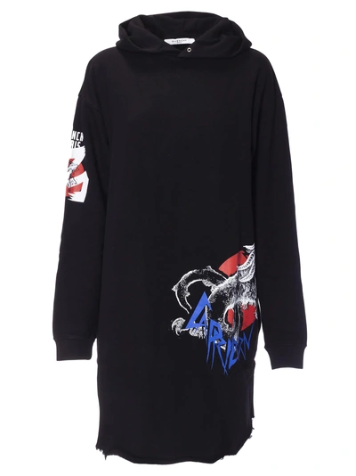 Shop Givenchy Hoodie Dress In Black