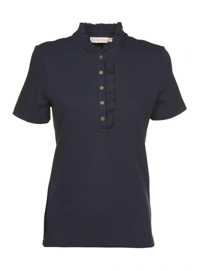Shop Tory Burch Emily Polo Shirt In Blu