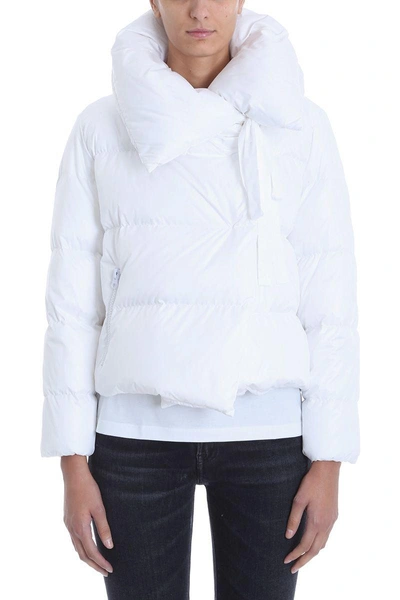 Shop Bacon Clothing Cropped Puffer Jacket In White
