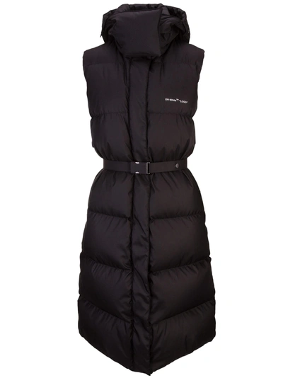 Shop Off-white Down Jacket In Nero Bianco