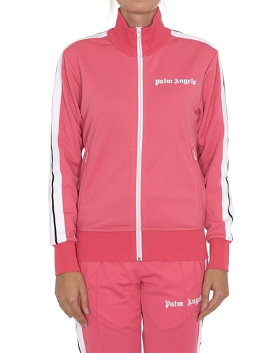 Shop Palm Angels Classic Track Jacket In Fuxia White