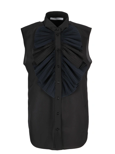 Shop Givenchy Pleated Blouse In 001