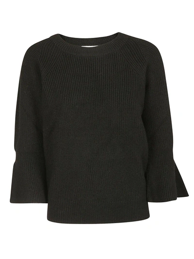 Shop Michael Kors Ribbed Knit Jumper In Black