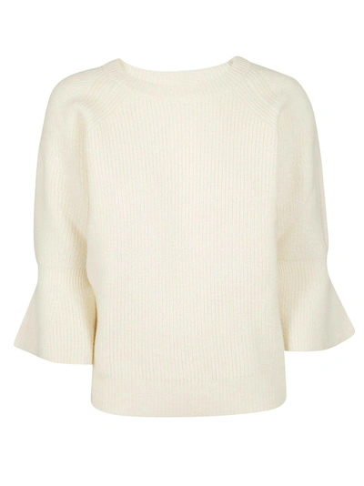 Shop Michael Kors Ribbed Knit Jumper In White