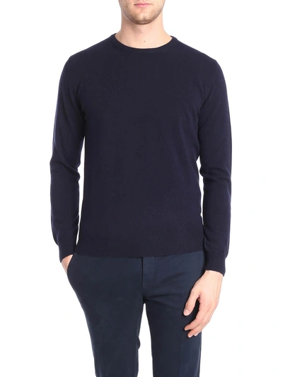 Shop Luigi Borrelli Knitted Sweater In Blue