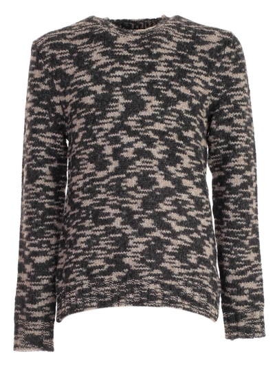 Shop Woolrich Camouflage Jumper In Grey Camouflage