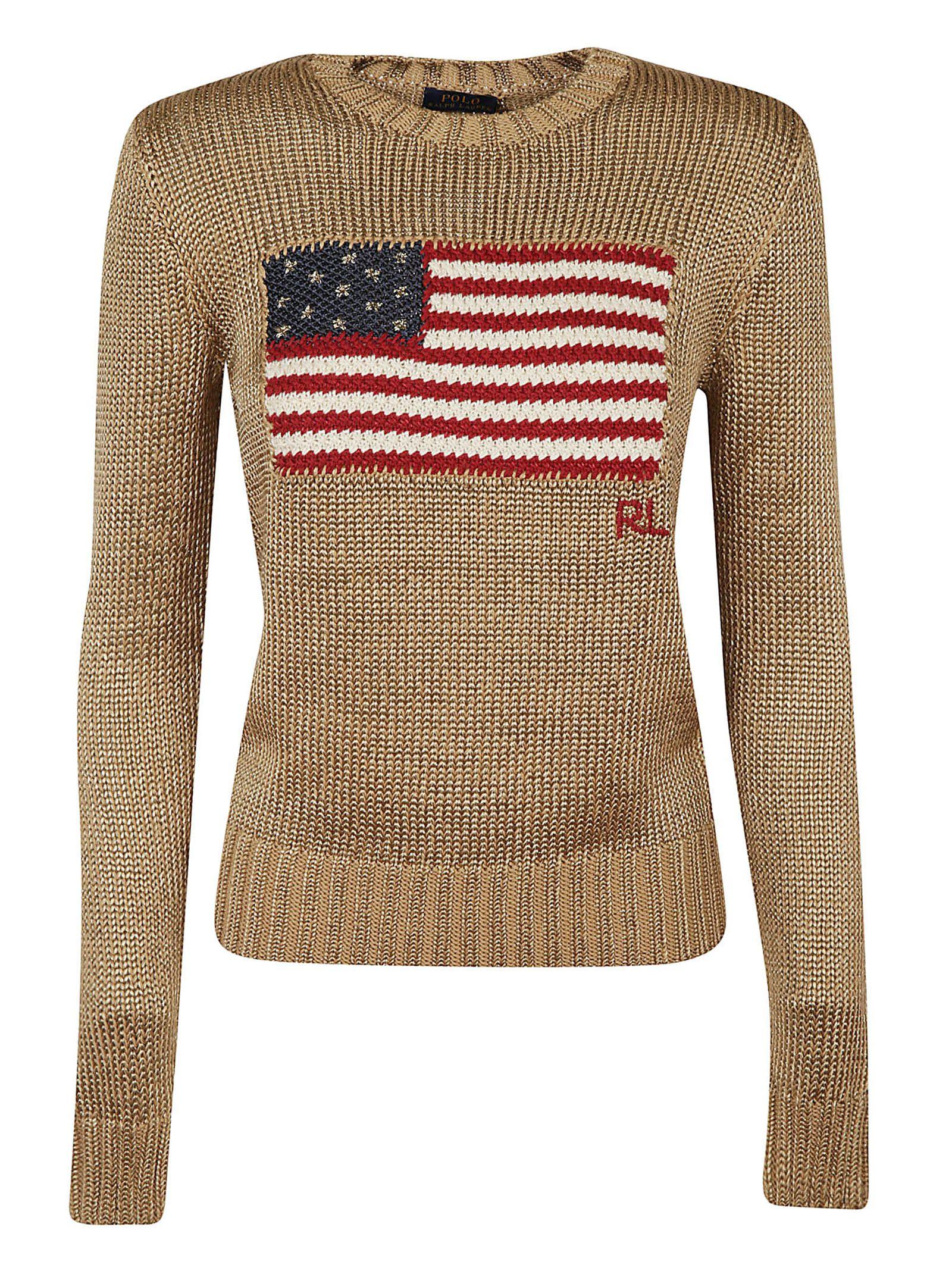 ralph lauren gold sweater