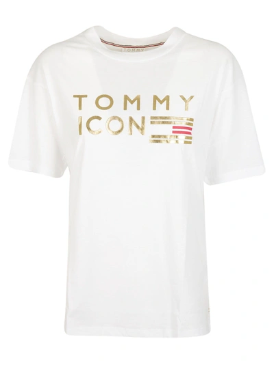 Shop Tommy Hilfiger Logo T-shirt In White