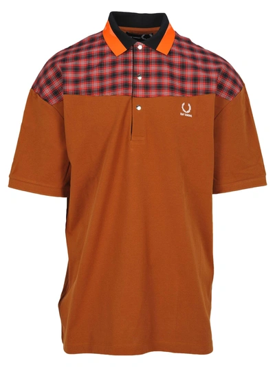 Shop Fred Perry Raf Simons Check Piquet Over In Caramel