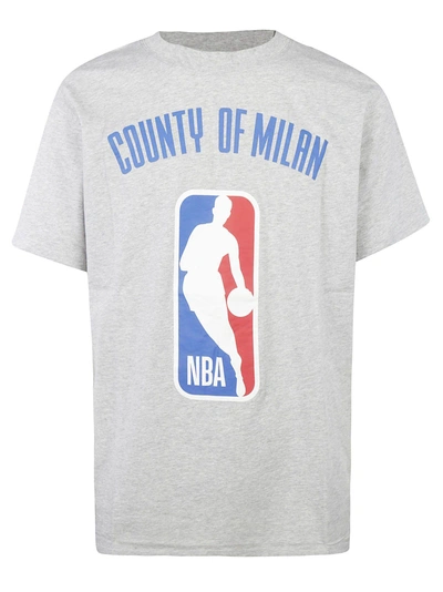 Shop Marcelo Burlon County Of Milan Nba T-shirt In Gray