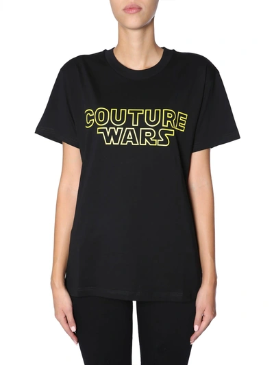 Shop Moschino Couture Wars Printed T-shirt In Black