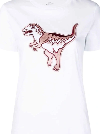 Shop Coach Graphic Rex T-shirt In Optic White