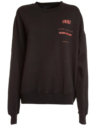 Shop Amiri Chest Logo Sweatshirt In Nero