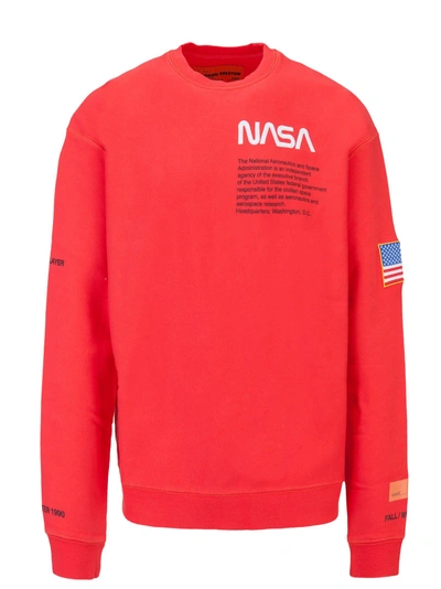 Shop Heron Preston Sweatshirt In Rosso Arancione