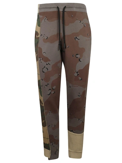 Shop Off-white Reconstructed Camo Sweatpants In Verde