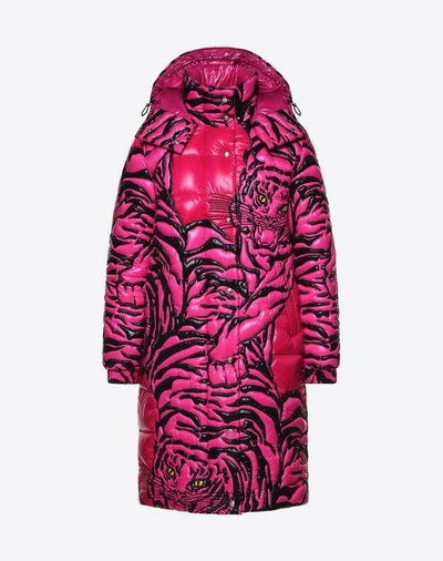 Valentino Moncler Embroidered Tiger Re-edition Quilted Down Coat In Poudre  | ModeSens