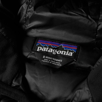 Shop Patagonia Down Sweater Hooded Pullover In Black