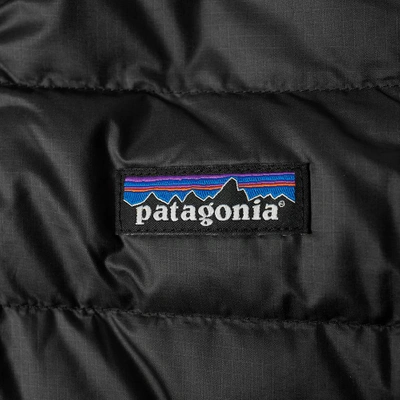 Shop Patagonia Down Sweater Hooded Pullover In Black