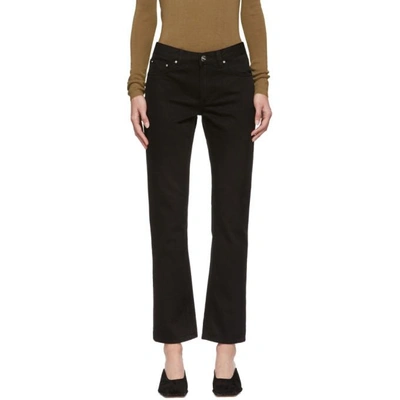 Shop Totême Toteme Black Straight Jeans In 290 Blk Blk