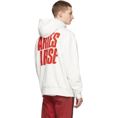 Shop Aries White Double Thickness Temple Hoodie