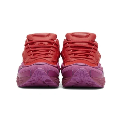 Shop Raf Simons Red & Pink Adidas Originals Edition Ozweego Sneakers