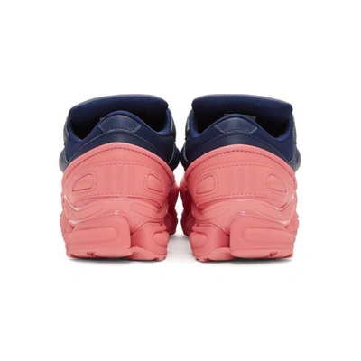 Shop Raf Simons Blue & Pink Adidas Originals Edition Ozweego Sneakers
