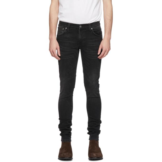nudie jeans tight terry rainy black