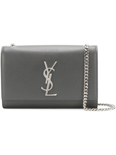 Shop Saint Laurent Kate Cross Body Bag - Grey