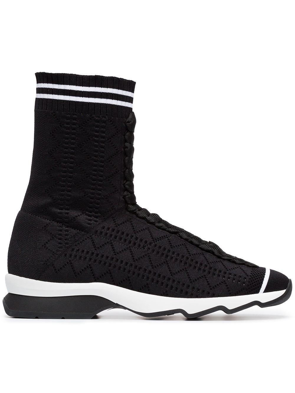fendi high top sock sneaker