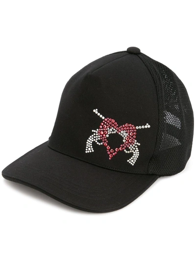 Shop Roarguns Embellished Guns Baseball Cap - Black