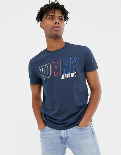 Shop Tommy Hilfiger Block Graphic T-shirt - Black