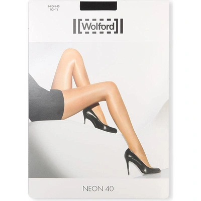 Wolford Womens Black Tummy Control Top Tights In Black