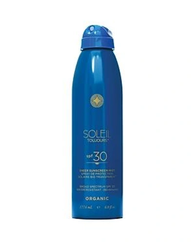 Shop Soleil Toujours Spf 30 Organic Sheer Sunscreen Mist 6 Oz. In No Color